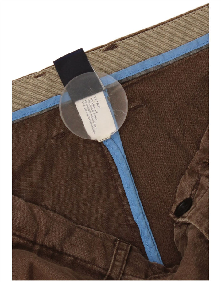 Gap Mens Regular Loose Fit Bermuda Shorts Medium W32 Brown Linen