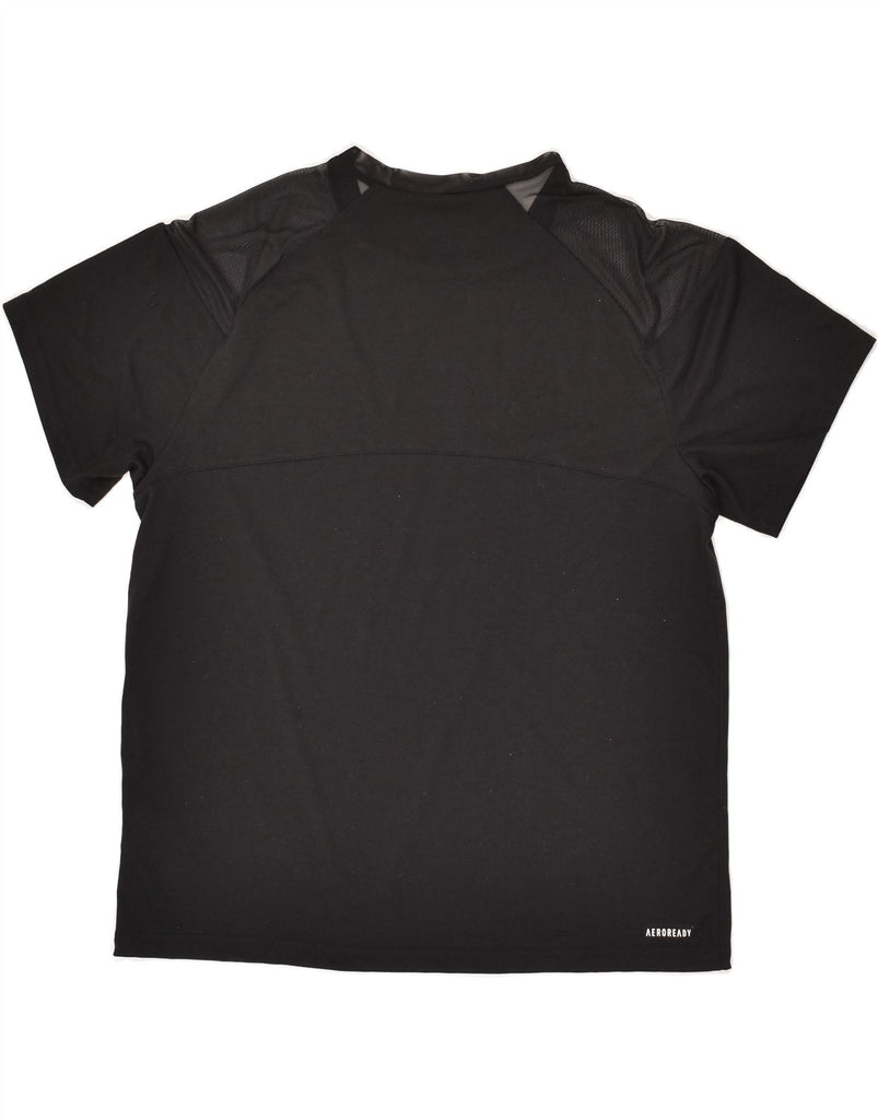 ADIDAS Womens Aeroready T-Shirt Top UK 8/10 Small Black Polyester | Vintage Adidas | Thrift | Second-Hand Adidas | Used Clothing | Messina Hembry 