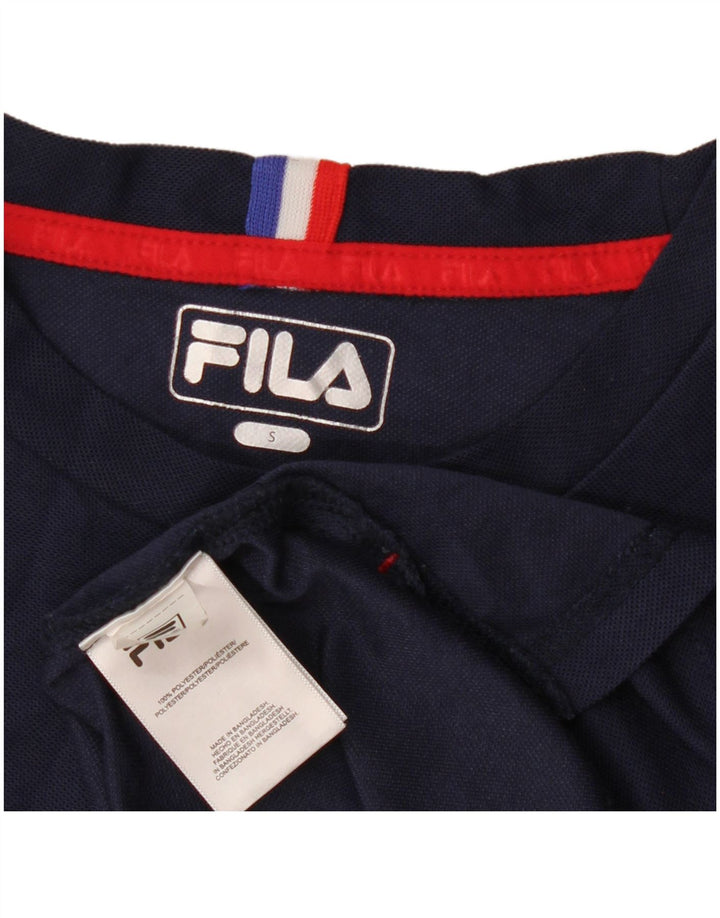 Fila Mens T-Shirt Top Small Navy Blue Polyester