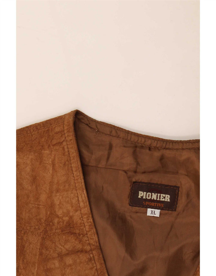 Pionier Mens Suede Waistcoat XL Brown