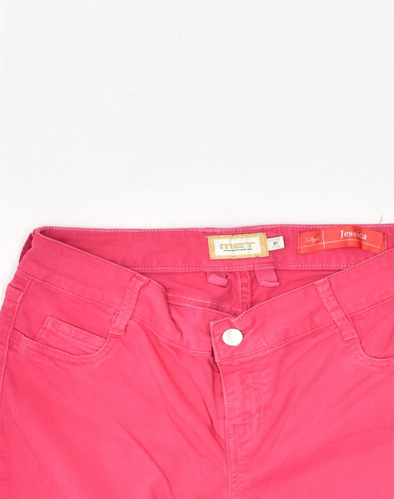 MET Womens Slim Casual Trousers W31 L31 Pink Cotton | Vintage MET | Thrift | Second-Hand MET | Used Clothing | Messina Hembry 