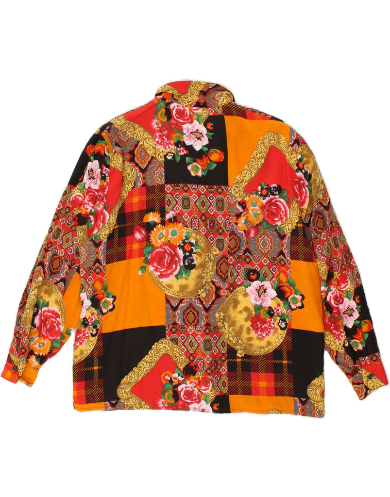 YESSICA Womens Long Sleeve Shirt Blouse EU 44 XL Multicoloured Patchwork Vintage Yessica and Second-Hand Yessica from Messina Hembry 