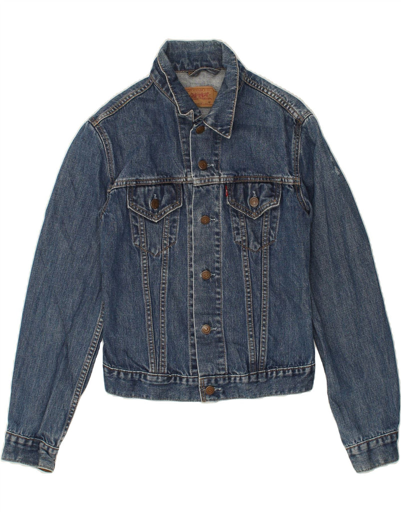 LEVI'S Girls Denim Jacket 10-11 Years Medium Navy Blue Cotton | Vintage Levi's | Thrift | Second-Hand Levi's | Used Clothing | Messina Hembry 