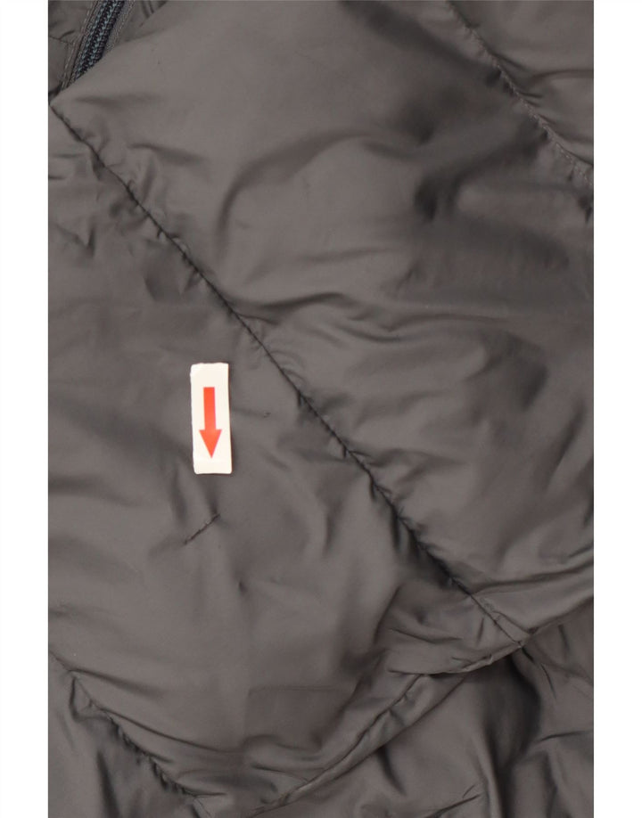 Adidas Boys Hooded Padded Jacket 15-16 Years Grey Polyester