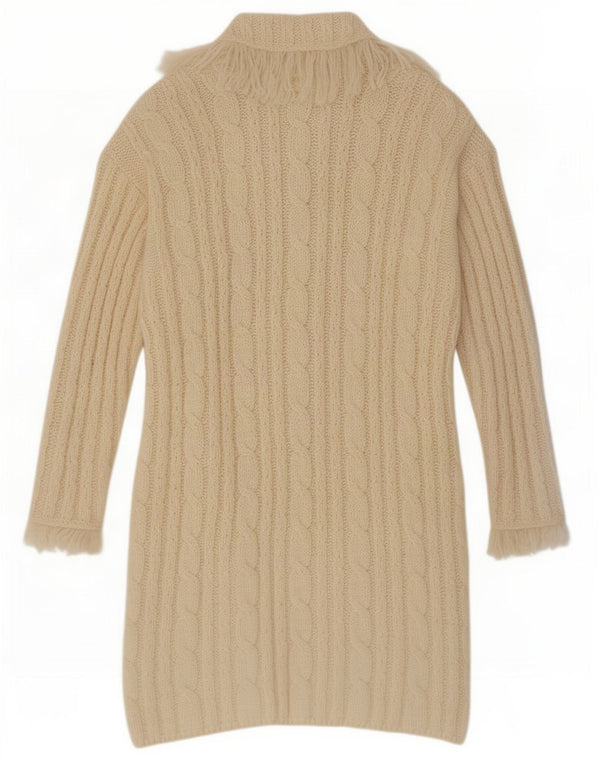Carraig Donn Womens Longline Cardigan Sweater UK 18 XL Beige Wool