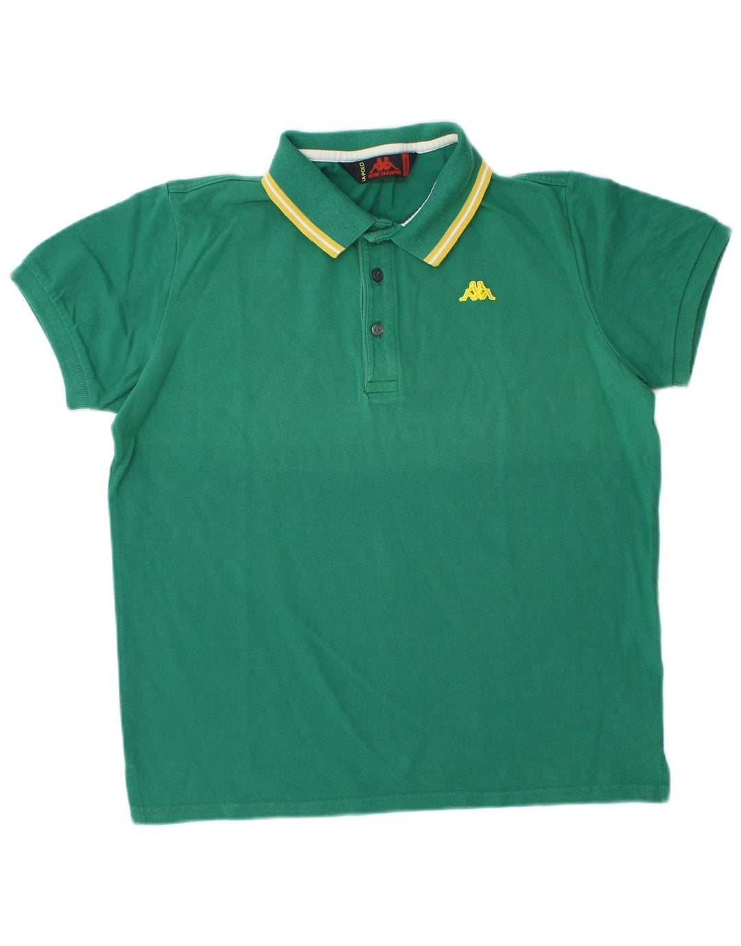 Kappa Mens Polo Shirt Medium Green Cotton