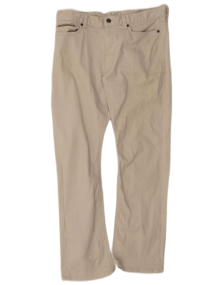 Marks & Spencer Mens Bootcut Casual Trousers W32 L29 Beige Cotton