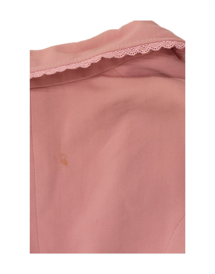VALENTINO Womens 1 Button Blazer Jacket UK 14 Medium Pink Virgin Wool