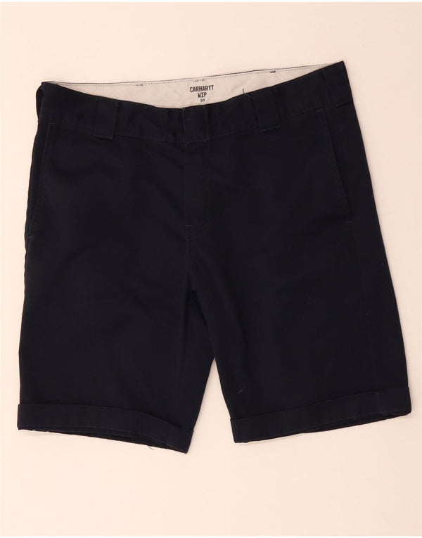 Carhartt Mens Wip Chino Shorts W30 Medium Navy Blue Polyester