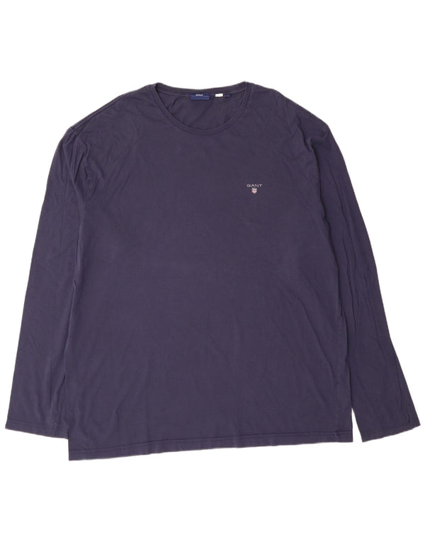 Gant Mens Top Long Sleeve 3XL Navy Blue Cotton