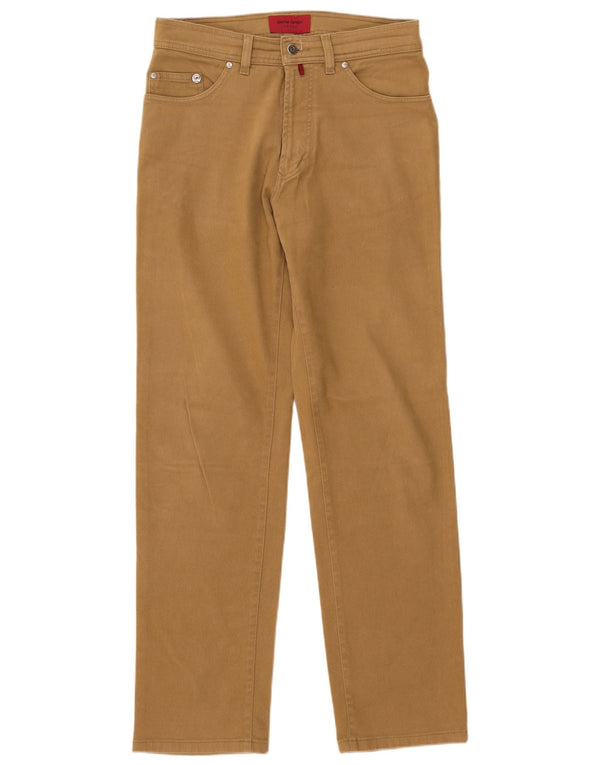Pierre Cardin Mens Straight Jeans W32 L32 Beige Cotton