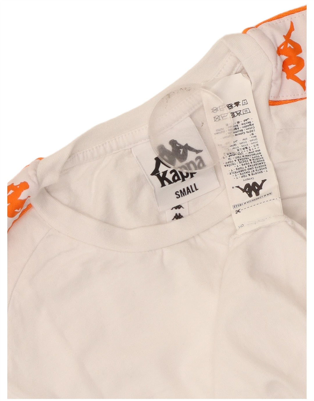 Kappa Womens Graphic T-Shirt Top UK 10 Small White Cotton