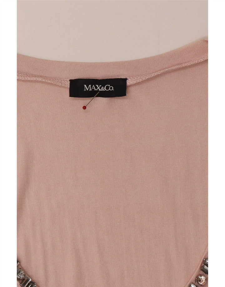 Max&Co. Womens Vest Top UK 10 Small Pink