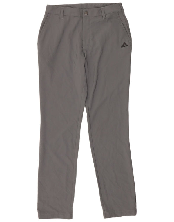 Adidas Womens Slim Fit Chino Trousers W30 L34 Grey Polyester