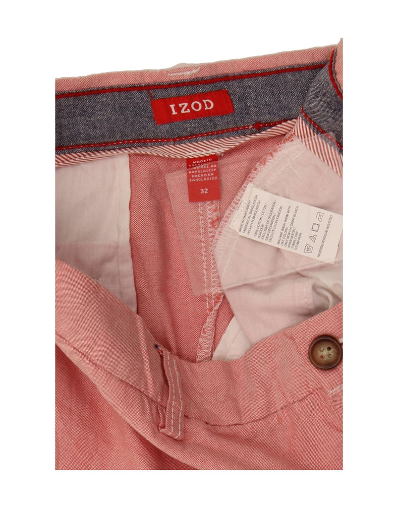 IZOD Mens Chino Shorts W32 Medium Red Cotton Vintage Izod and Second-Hand Izod from Messina Hembry 