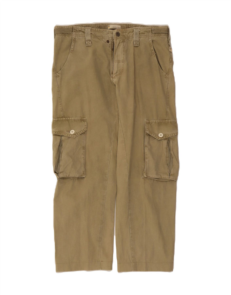 MELTIN' POT Mens Straight Cargo Trousers W33 L26 Beige Cotton Vintage Meltin' Pot and Second-Hand Meltin' Pot from Messina Hembry 