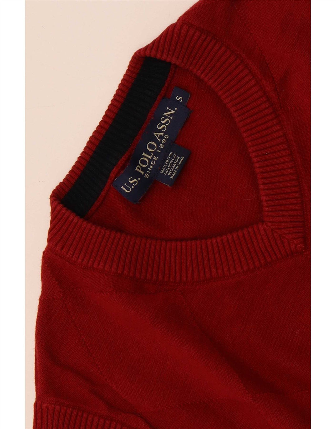 U.S. Polo Assn. Mens Vest Tank Top Small Red Cotton