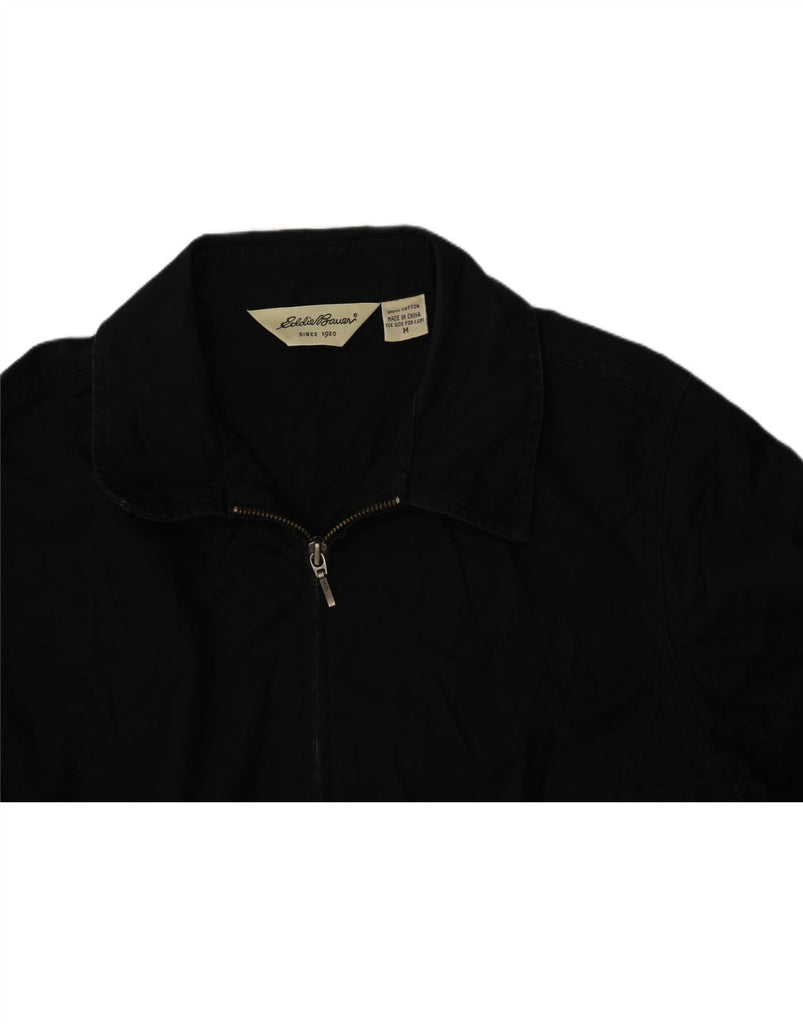 EDDIE BAUER Womens Bomber Jacket UK 14 Medium Black Cotton Vintage Eddie Bauer and Second-Hand Eddie Bauer from Messina Hembry 