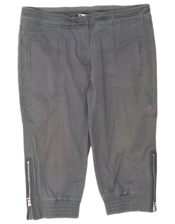 Adidas Womens Stella McCartney Bermuda Shorts EU 42 Large W34 Grey Cotton