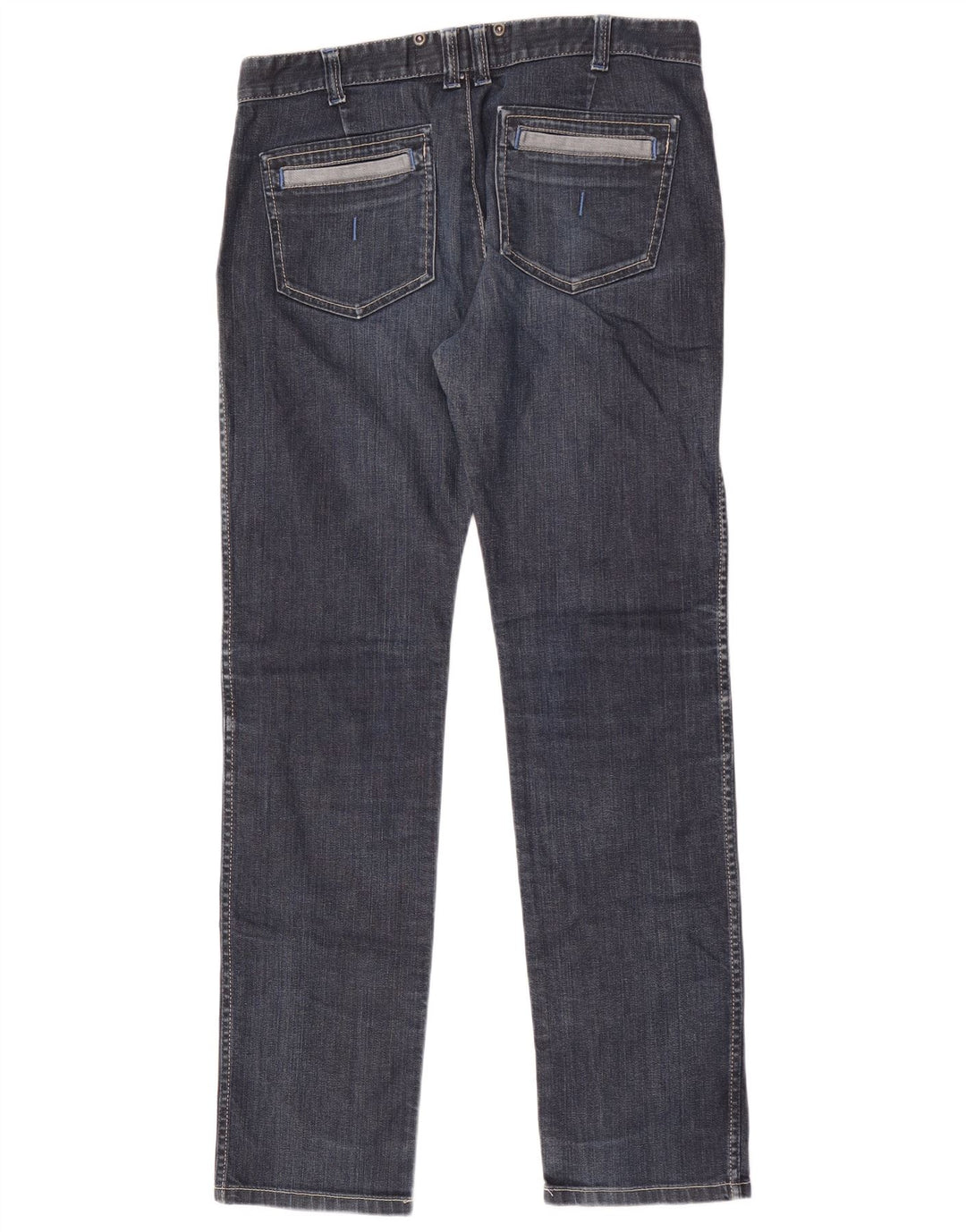 Calvin Klein Mens Straight Jeans W34 L33 Navy Blue Cotton