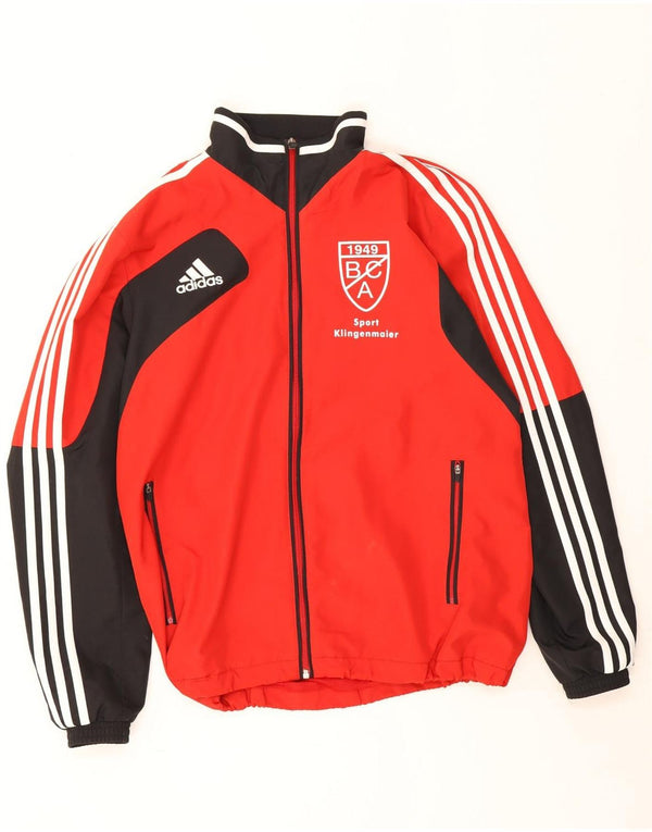 Adidas Mens Graphic Tracksuit Top Jacket UK 40/42 Medium Red Colourblock