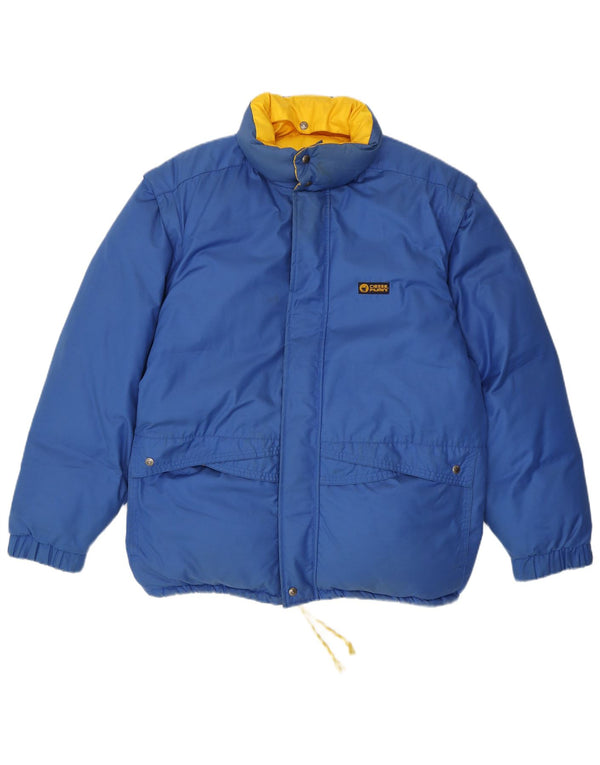Ciesse Piumini Mens Hooded Padded Jacket UK 42 XL Blue Colourblock