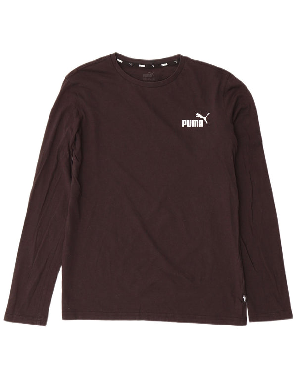 PUMA Boys Graphic Top Long Sleeve 15-16 Years XL Black