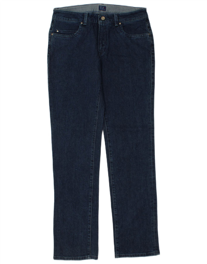 TRUSSARDI Womens Straight Jeans W31 L33 Navy Blue Cotton