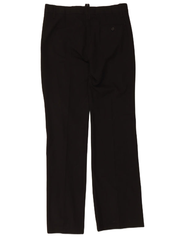 Zara Womens Straight Chino Trousers EU 40 Medium W30 L34 Black Polyester