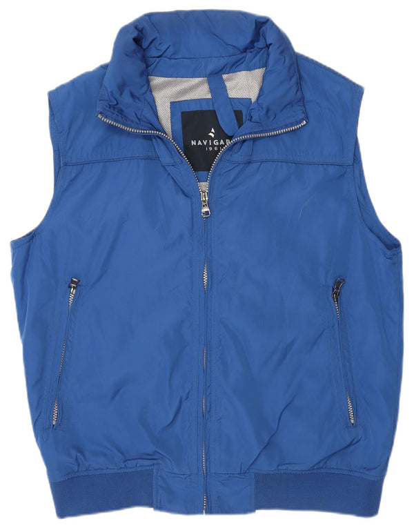 Navigare Mens Hooded Gilet UK 40 Large Blue Polyester