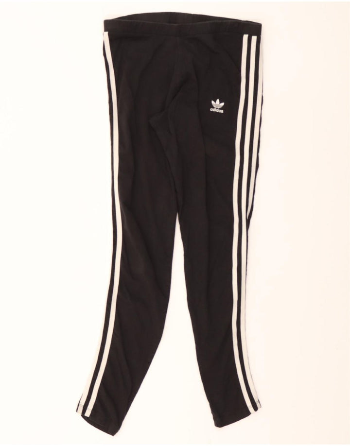 ADIDAS Womens Leggings UK 14 Medium  Black Cotton Vintage Adidas and Second-Hand Adidas from Messina Hembry 