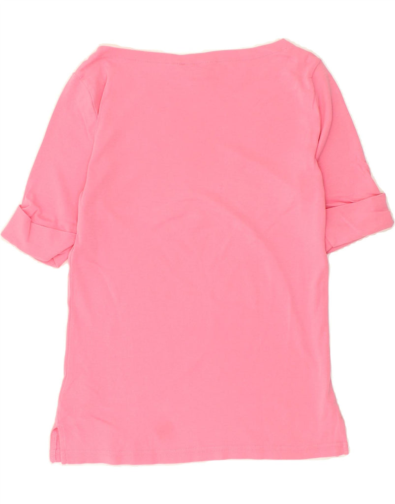 RALPH LAUREN Womens Blouse Top UK 10 Small Pink Cotton Vintage Ralph Lauren and Second-Hand Ralph Lauren from Messina Hembry 