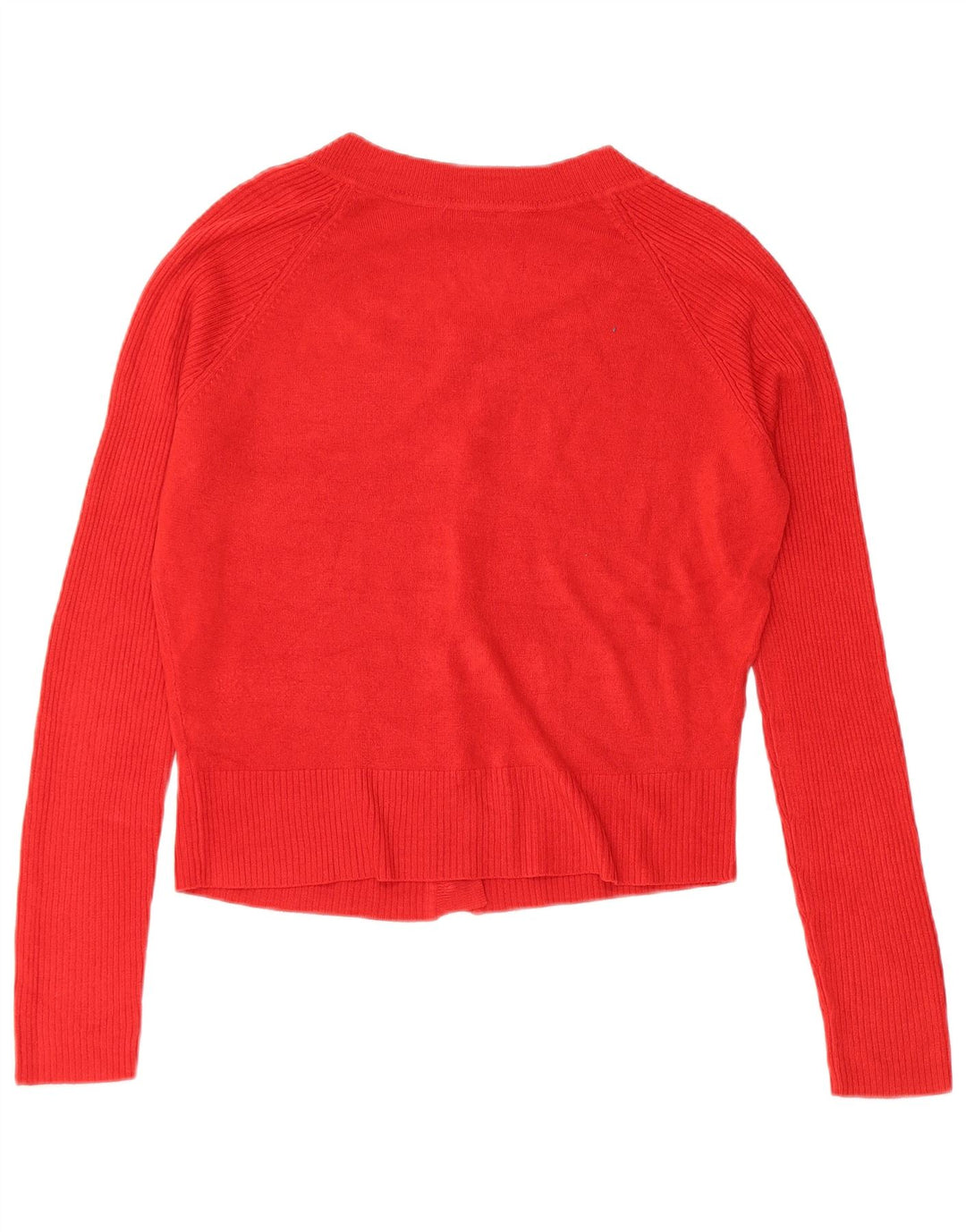 MARKS & SPENCER Womens Crop Cardigan Sweater UK 12 Medium Red Acrylic