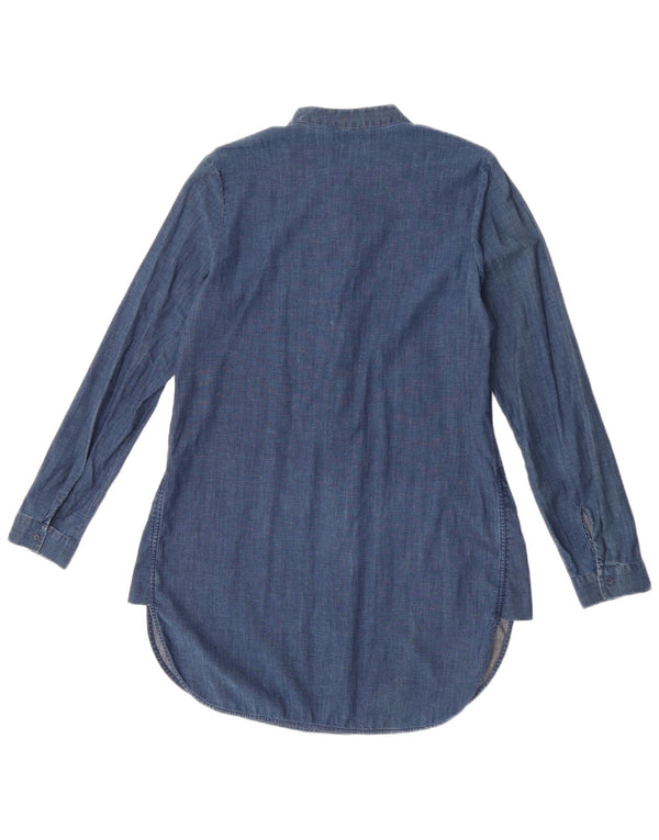 Cos Womens Pullover Shirt Dress EU 36 Small Blue Cotton