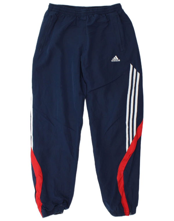 ADIDAS Mens Tracksuit Trousers Joggers Medium  Navy Blue Colourblock