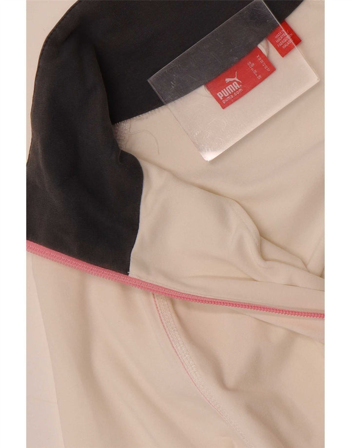 Puma Womens Tracksuit Top Jacket UK 12 Medium  Off White