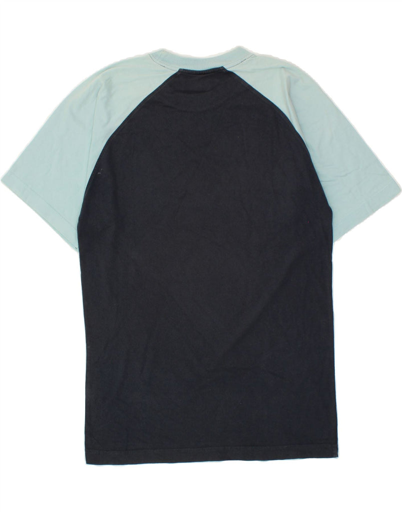 FILA Mens Graphic T-Shirt Top Small Navy Blue Colourblock Cotton Vintage Fila and Second-Hand Fila from Messina Hembry 