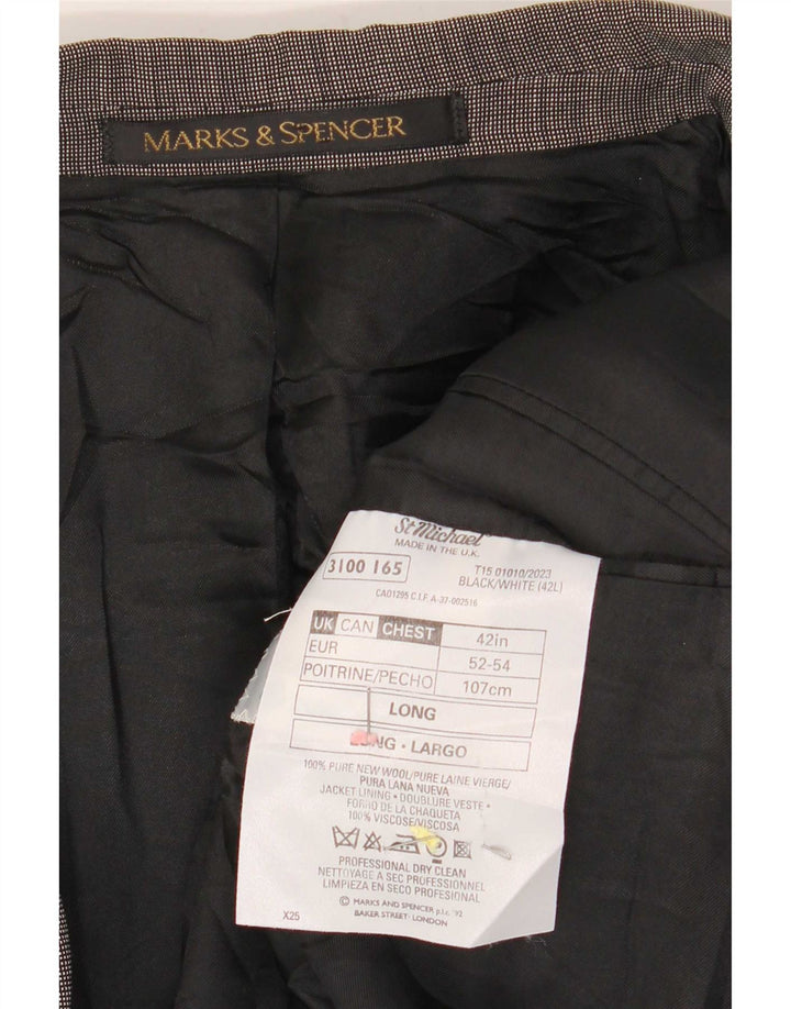 Marks & Spencer Mens St. Michael 2 Button Blazer Jacket UK 42 Large Grey