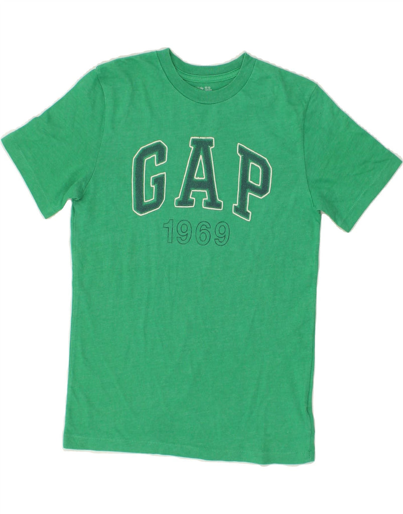 GAP Boys Graphic T-Shirt Top 12-13 Years Green Cotton | Vintage Gap | Thrift | Second-Hand Gap | Used Clothing | Messina Hembry 