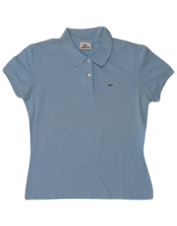 Lacoste Womens Polo Shirt Size 44 Large Blue Cotton