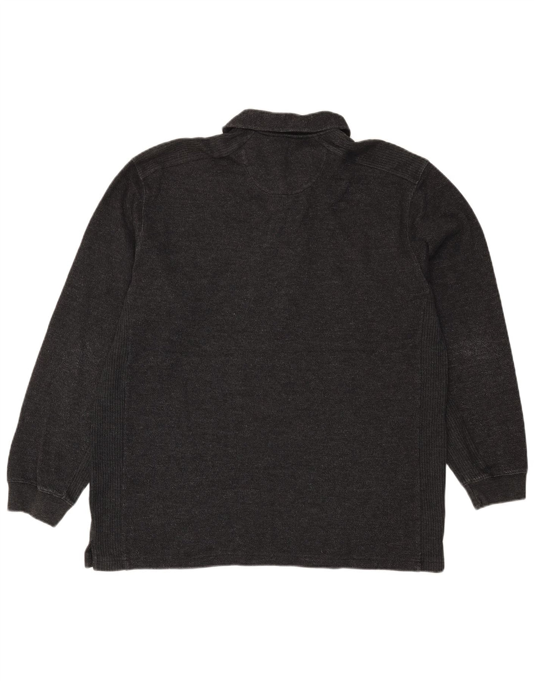 IZOD Mens Long Sleeve Polo Shirt XL Black Cotton