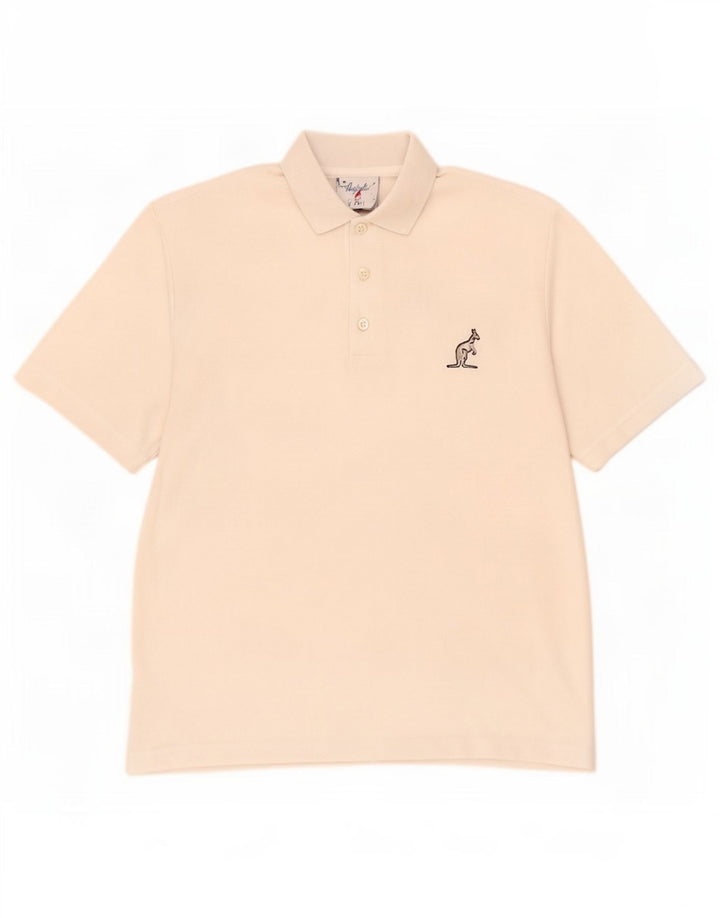 AUSTRALIAN L'ALPINA Mens Polo Shirt Small White Polyester