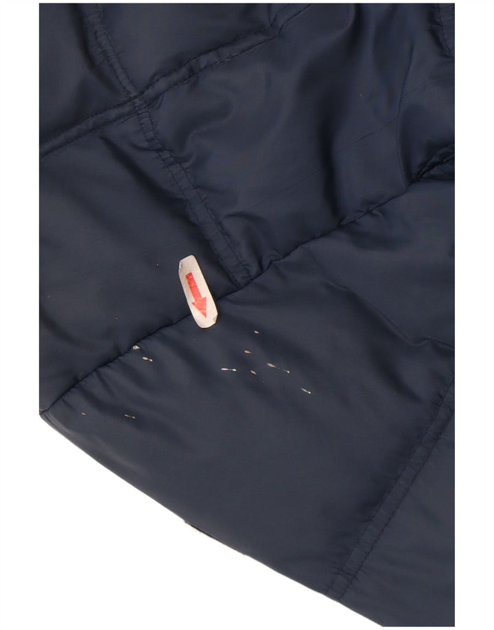 Fila Mens Hooded Padded Jacket IT 44 XS Navy Blue Nylon
