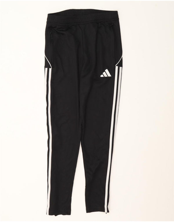 Adidas Mens Slim Fit Tracksuit Trousers Small Black Polyester