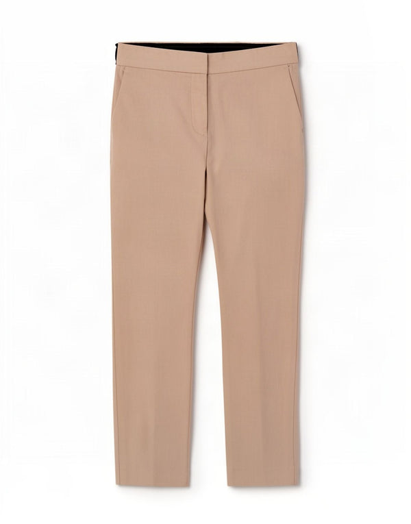 Zara Womens Slim Chino Trousers Small W26 L26 Beige Colourblock Cotton