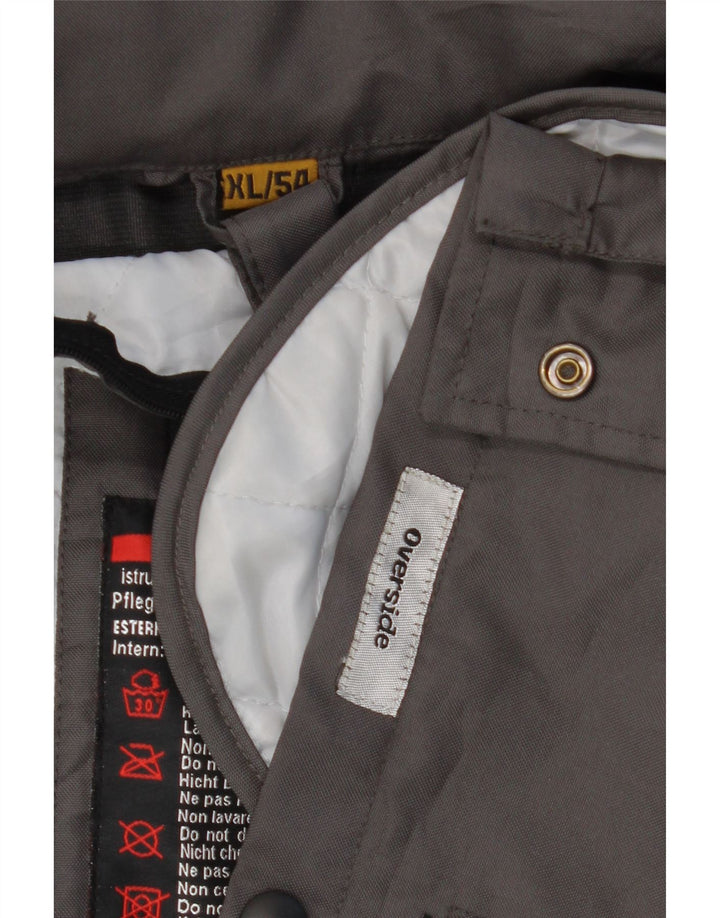 VINTAGE Mens Biker Jacket UK 42 XL Grey Vintage Vintage and Second-Hand Vintage from Messina Hembry 
