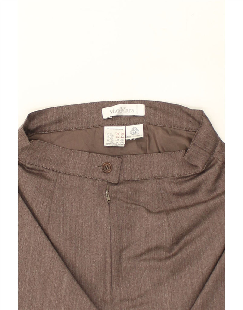 MAX MARA Womens Pencil Skirt UK 10 Small W26  Grey Virgin Wool | Vintage Max Mara | Thrift | Second-Hand Max Mara | Used Clothing | Messina Hembry 