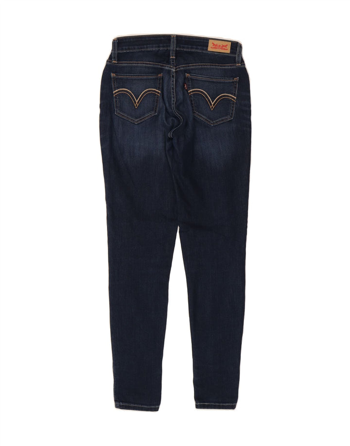 LEVI'S Womens Skinny Jeans W27 L30 Navy Blue Cotton Vintage Levi's and Second-Hand Levi's from Messina Hembry 