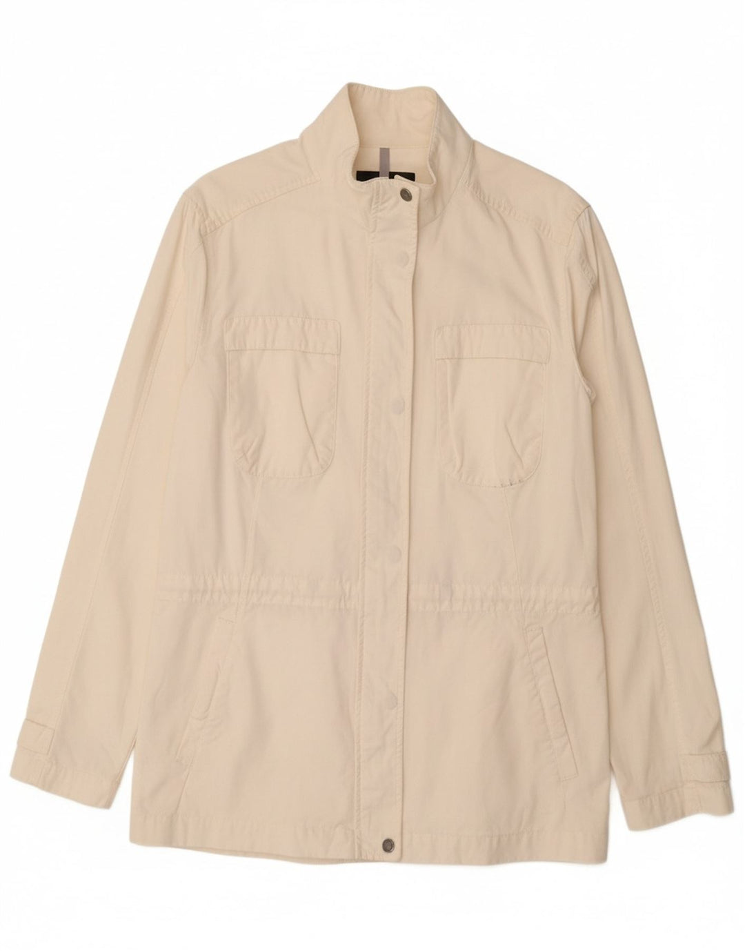 INVICTA Womens Utility Jacket UK 16 Large Off White Cotton Vintage Invicta and Second-Hand Invicta from Messina Hembry 