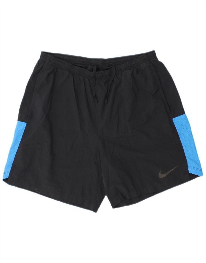 Nike Mens Dri Fit Sport Shorts Large Black Colourblock Polyester
